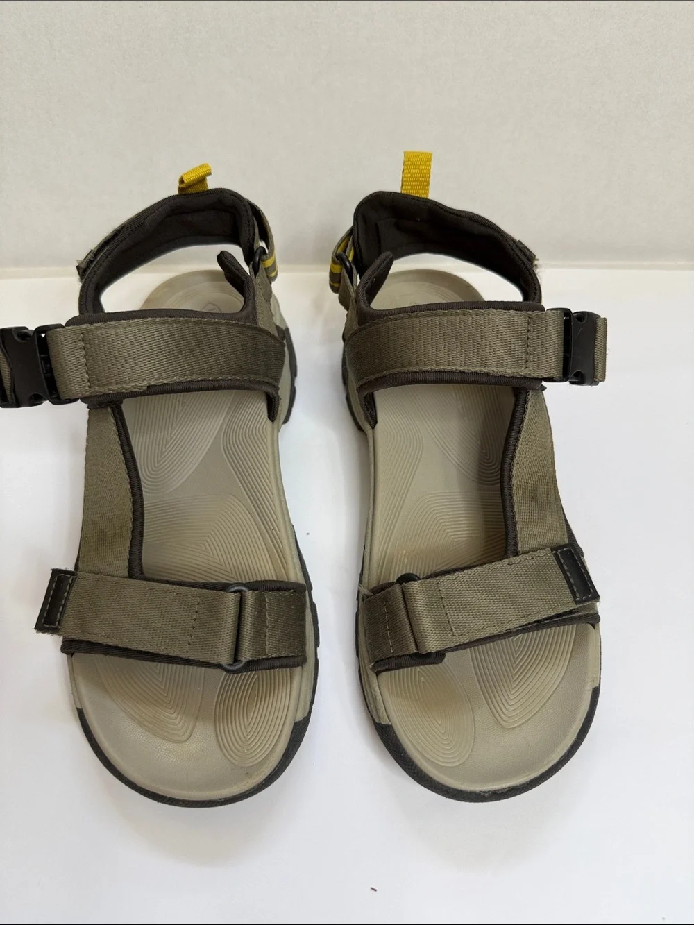Ozark Trail Trecky Sports Bass Sandal Green and Gray Size Mens 7
